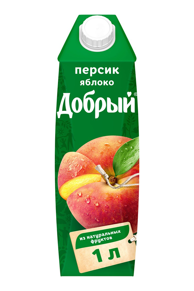 Нектар Добрый персик яблоко 1л