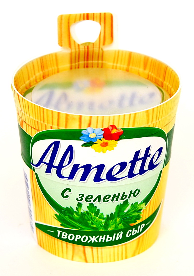 Сыр Альметте творожный зелень 150г