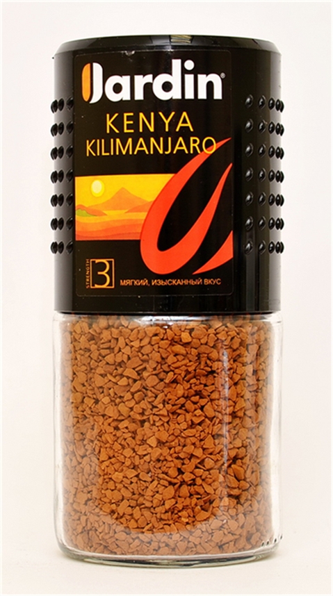 Кофе Жардин Кения Килиманджаро натуральный растворимый сублимированный ст/б 95г