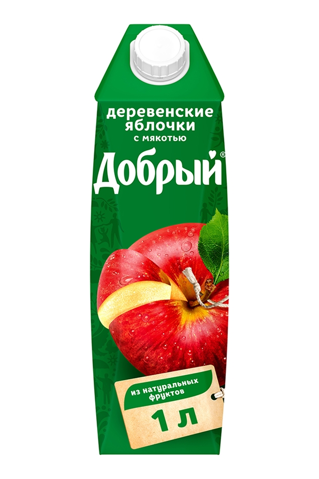 Нектар Добрый яблоко с мякотью 1л