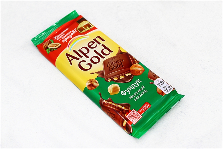 Шоколад Альпен Гольд молочный орех 85г