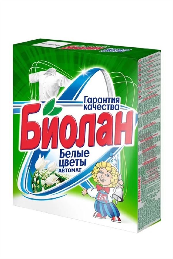 Порошок стиральный Биолан Белые цветы автомат 350г