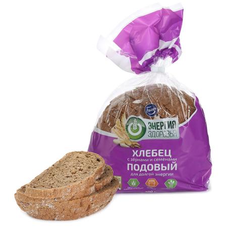 Хлеб Фазер Подовый с зернами и семенами нарезка 300г