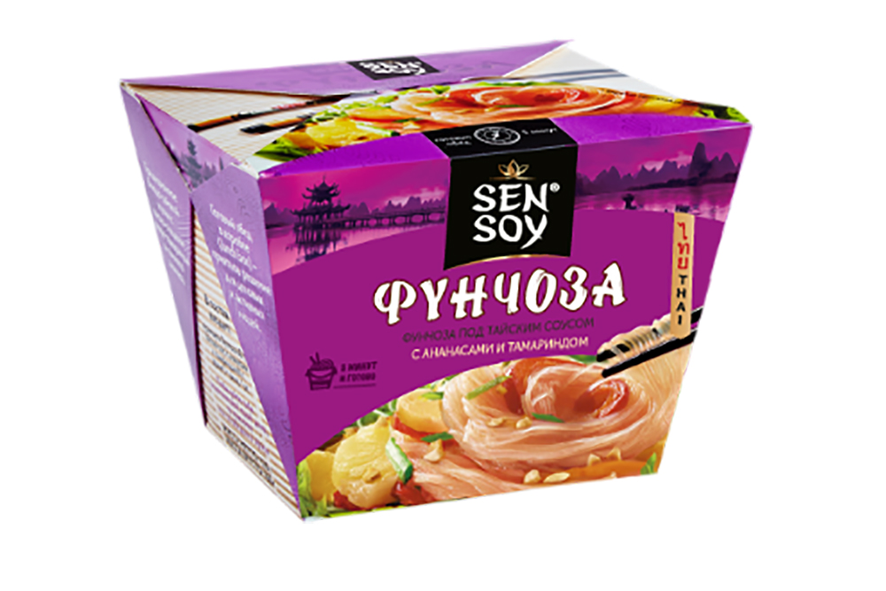 Вермишель СэнСой Премиум фунчоза с тайским соусом 125г
