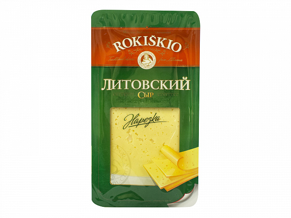 Сыр Рокишкио Литовский полутвердый 50% нар.140г