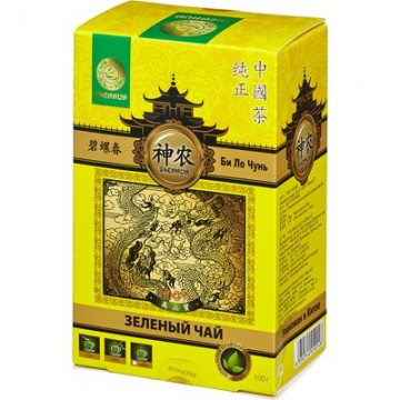 Чай Шеннун Билочунь зеленый спираль 100г