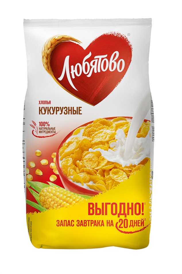 Завтрак Любятово Хлопья кукурузные 600г