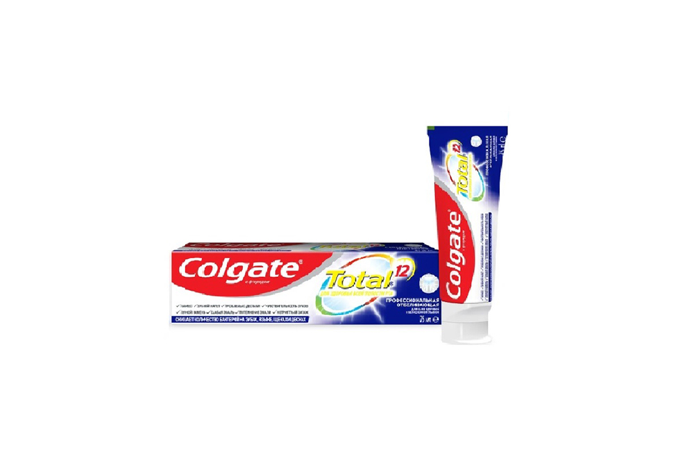 Паста зубная Колгейт Тотал12 Профессиональное отбеливание 75мл
