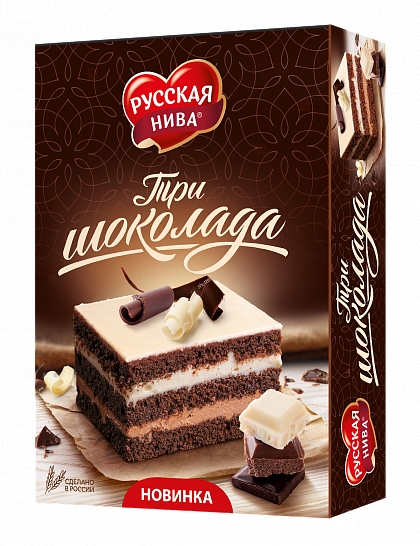 Торт Русская Нива Три шоколада 400г