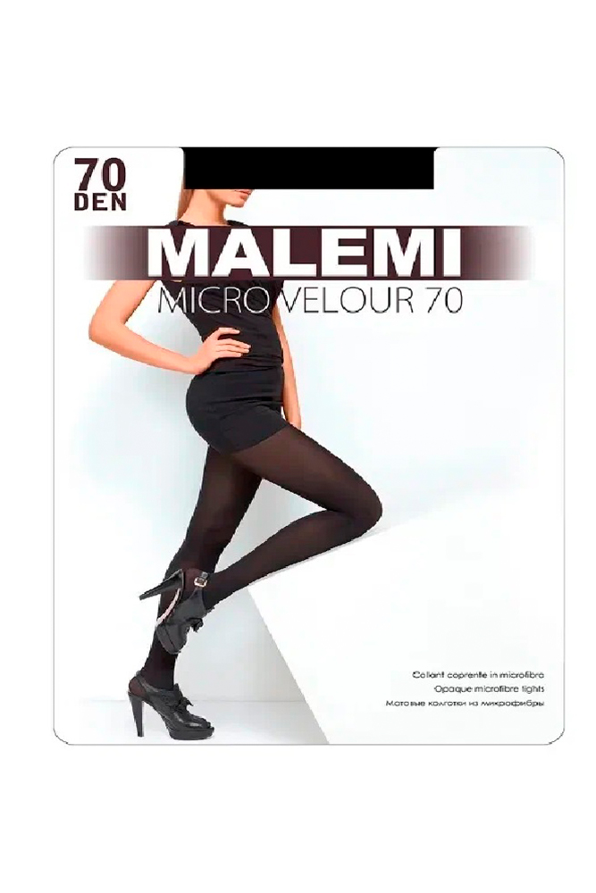 Колготки женские Малеми Микро велюр70 черные р.3