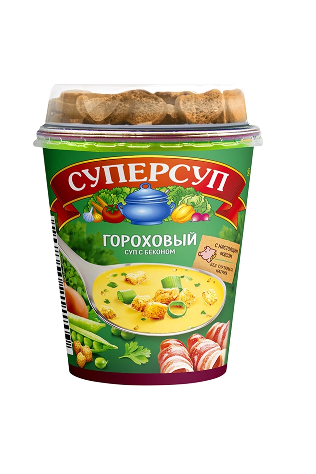 Суп Суперсуп гороховый с беконом и гренками 45г