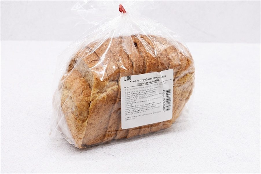 Хлеб с отрубями формовой нарезанный 210г