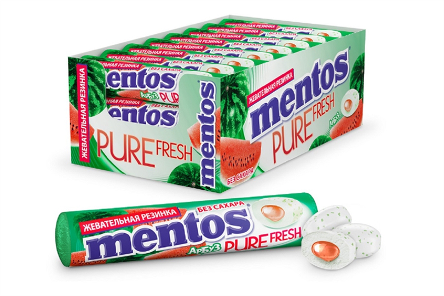 Жевательная резинка Ментос Пур Фреш ролл арбуз 15,5г