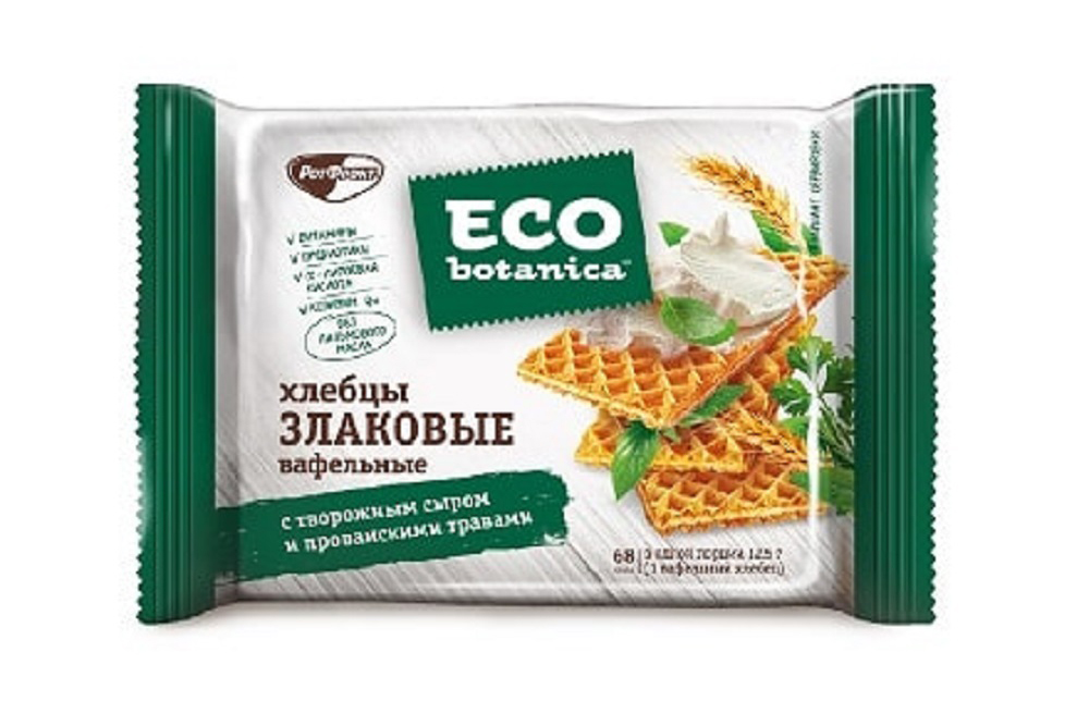 Хлебцы вафельные Эко ботаника злаковые с творожным сыром и прованскими травами 75г