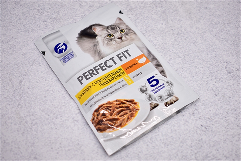 Корм Перфет Фит для взрослых кошек с чувствительным пищеварением соус 75г