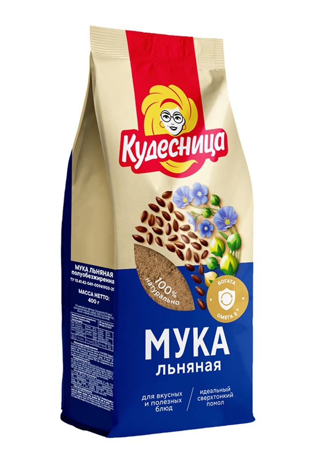Мука Кудесница льняная 400г