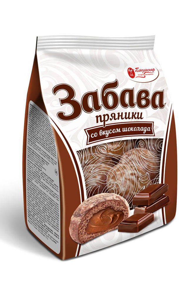 Пряники Забава с начинкой со вкусом шоколада 300г