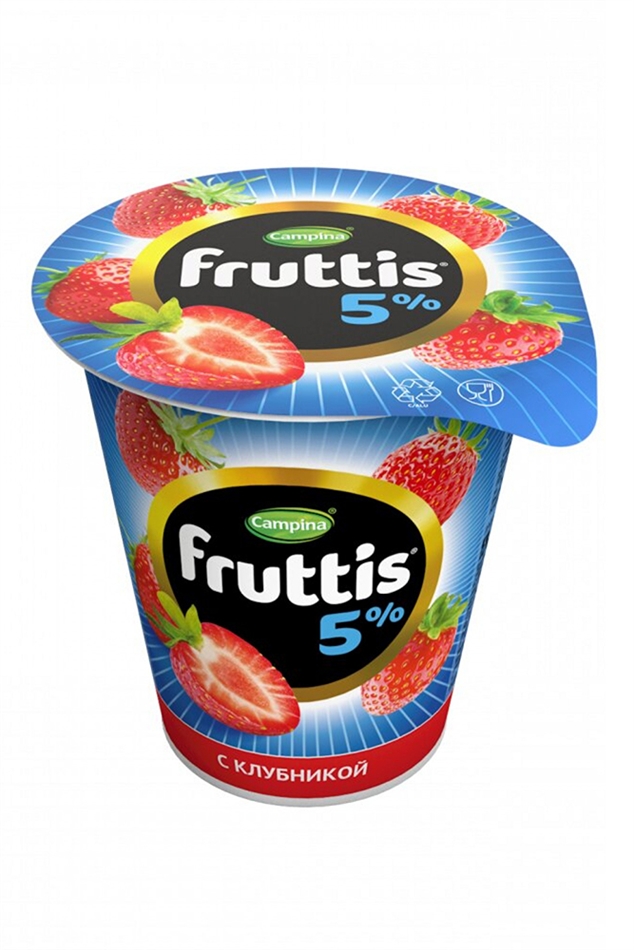 Йогуртный продукт Фруттис клубника 5% 290г