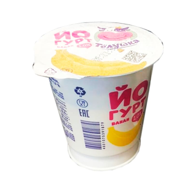 Йогурт Телушка cо вкусом персика 1% 300г