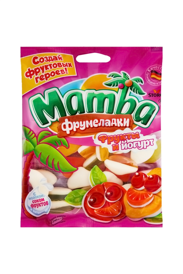 Мармелад жев Мамба Фрумеладки фрукты йогурт 72г