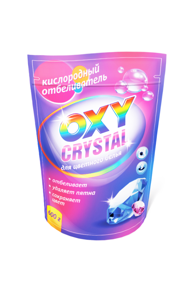 Отбеливатель кислородный Окси Кристал для цветного белья 600г