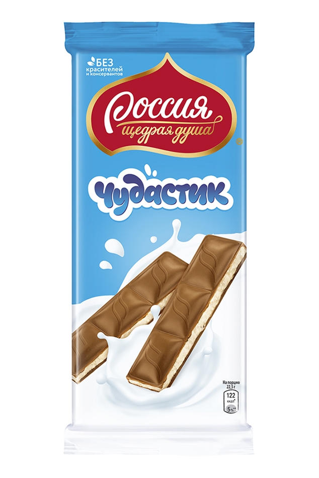 Шоколад Россия щедрая душа Чудастик с молочной начинкой 90г