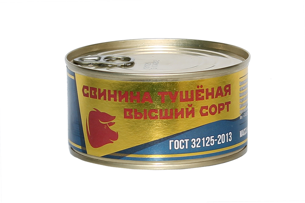Свинина тушеная Трудовая пятилетка ГОСТ 325г ж/б