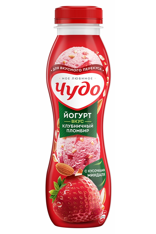 Йогурт Чудо питьевой ягоды/мороженое 260г