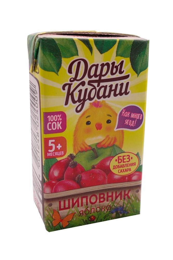 ДП Сок Дары Кубани яблоко шиповник 0,125л