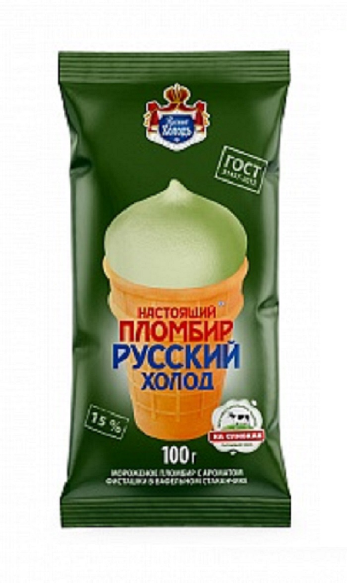 Мороженое Русский Холодъ пломбир/фисташка стакан 100г
