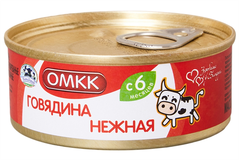 Детское питание Консервы ОМКК говядина нежная 100г