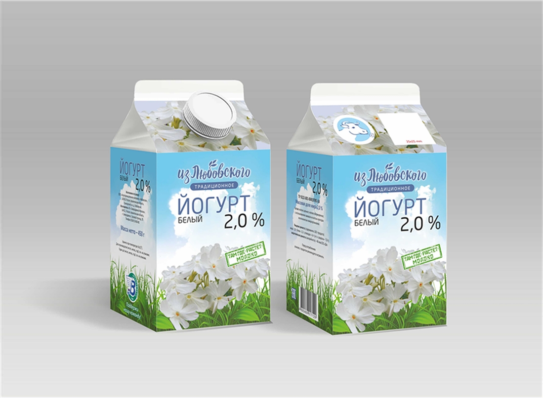 Йогурт Из Любовского Белый 2,0% 450г т/п