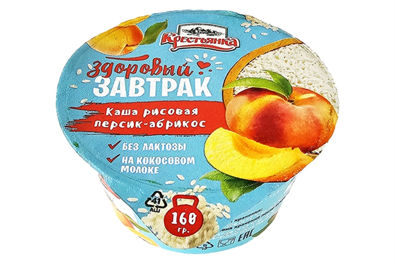 Каша Крестьянка рисовая персик/абрикос 160г