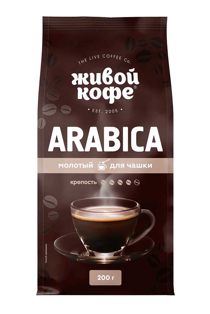 Кофе Живой Aрабика молотый 200г
