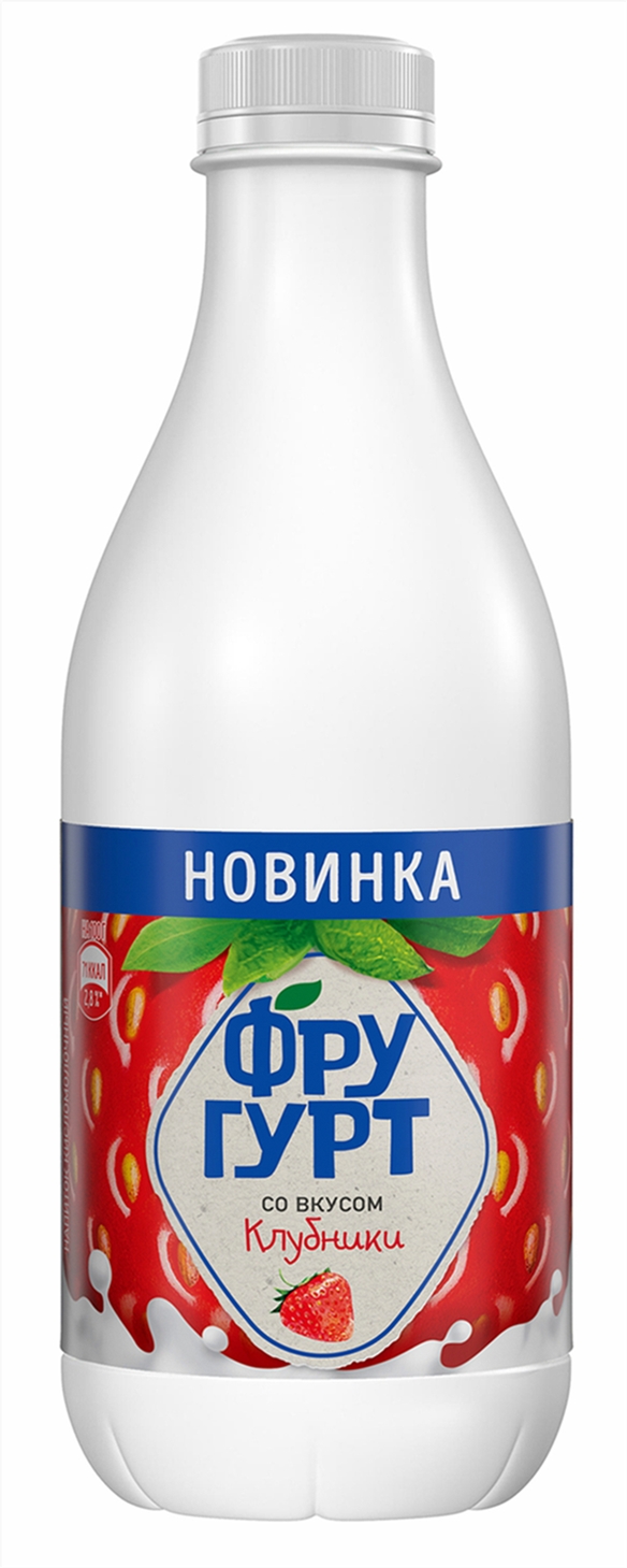 Йогурт питьевой Фругурт клубника 950г