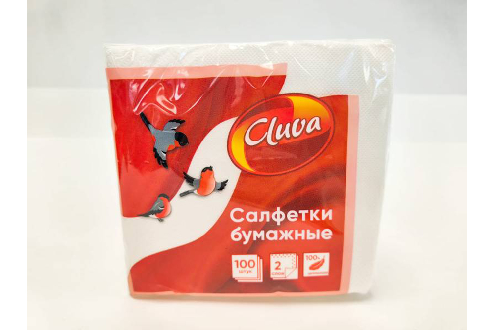 Салфетки бумажные Клюва 2слойные100шт