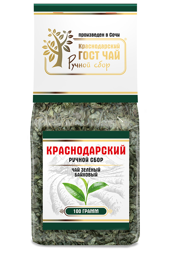 Чай Краснодарский Зеленый ручной сбор м/у 100г