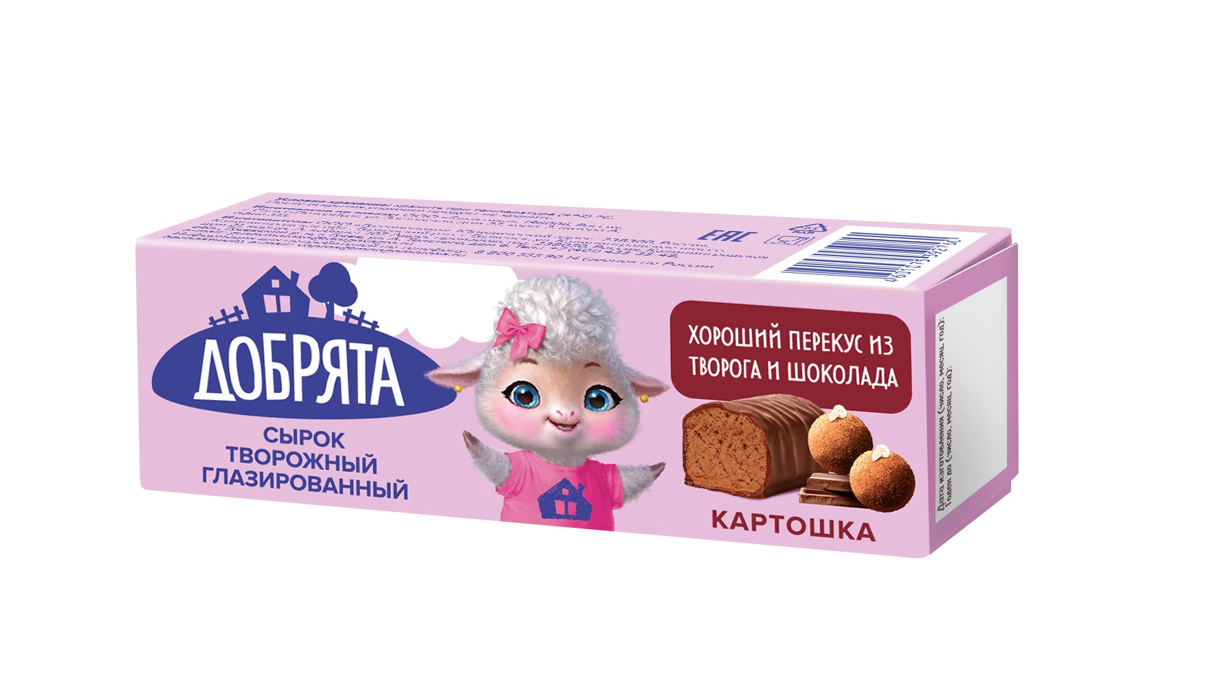 Сырок творожный Добрята Картошка глазированный 18% БЗМЖ 40 г