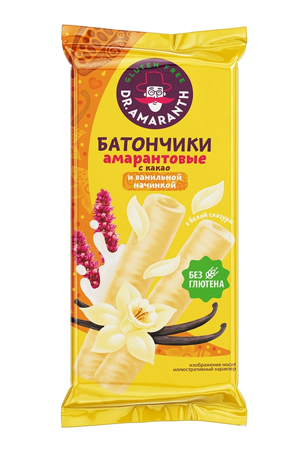 Батончики Др Амарант амарантовые с какао начинкой  в глазури 19г