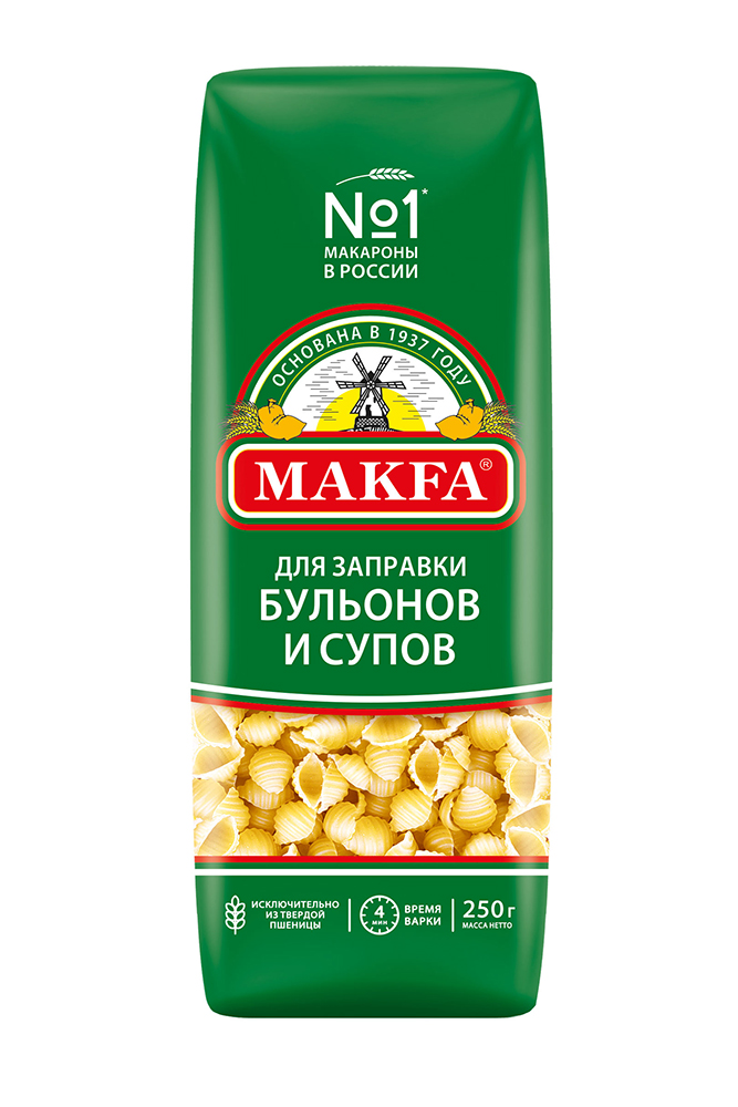Макаронные изделия Макфа Ракушечки гладкие 250г