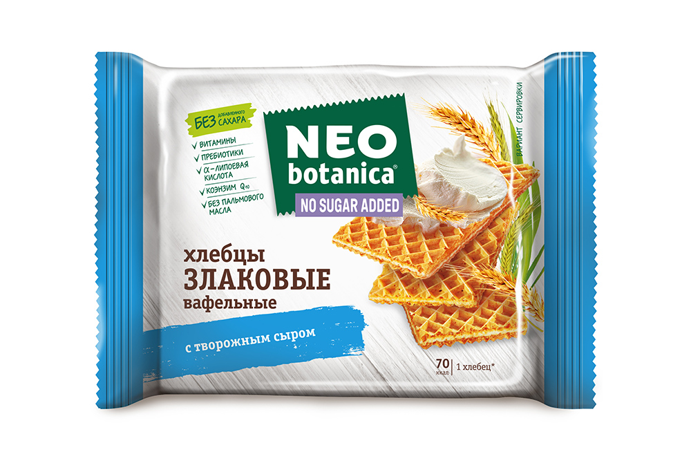 Хлебцы вафельные Нео Ботаника злаки творожный сыр 75г