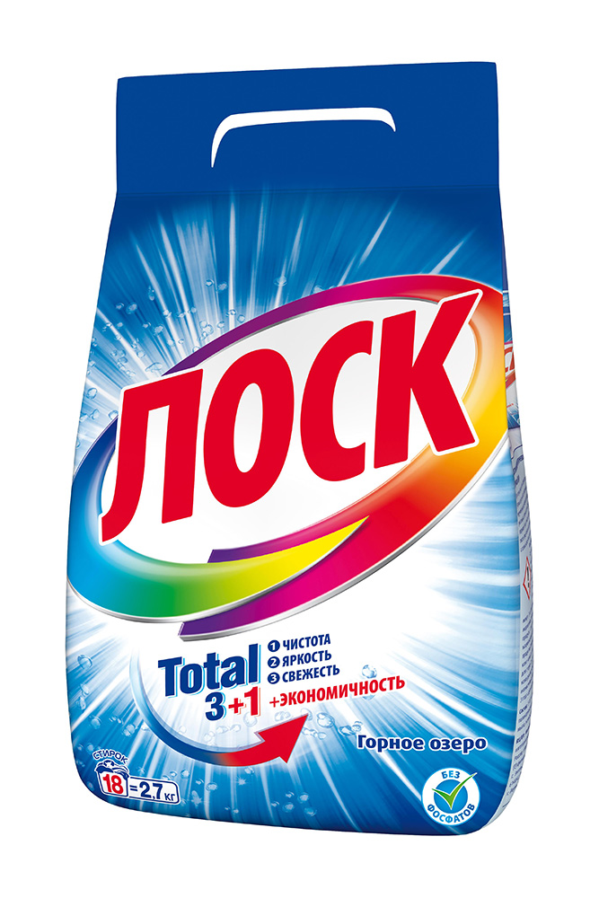 Порошок стиральный Лоск Горное озеро 2,7кг