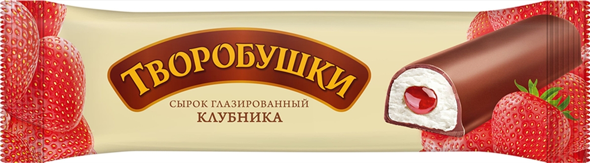 Сырок глазированный Творобушки Клубника 20% 40г