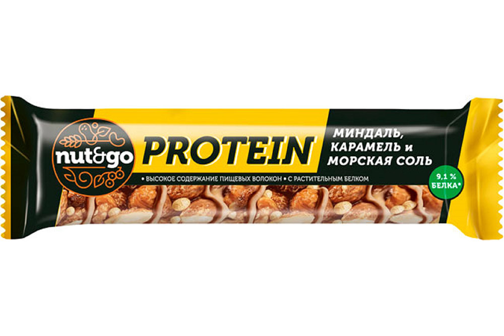 Батончик Нат энд Го протеин миндаль 40г