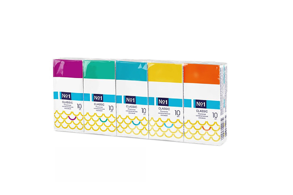 Платочки Белла Классик бумажные 2сл.10*10шт