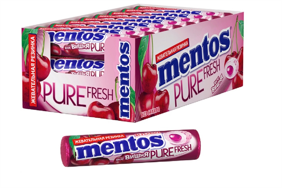 Жевательная резинка  Ментос Пур Фреш Вишня 15,5г