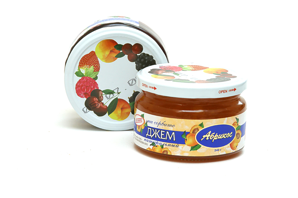 Джем Петродиет абрикосовый на сорбите 240г стеклянная банка