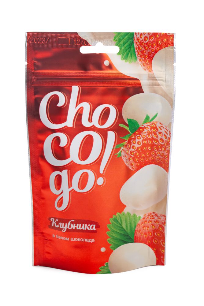 Клубника ЧоКоГоу в белом шоколаде 100г