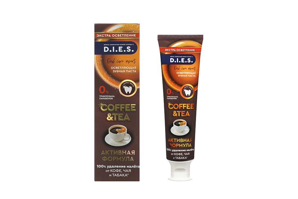Паста зубная Диес осветляющая Кофе и Чай 100мл