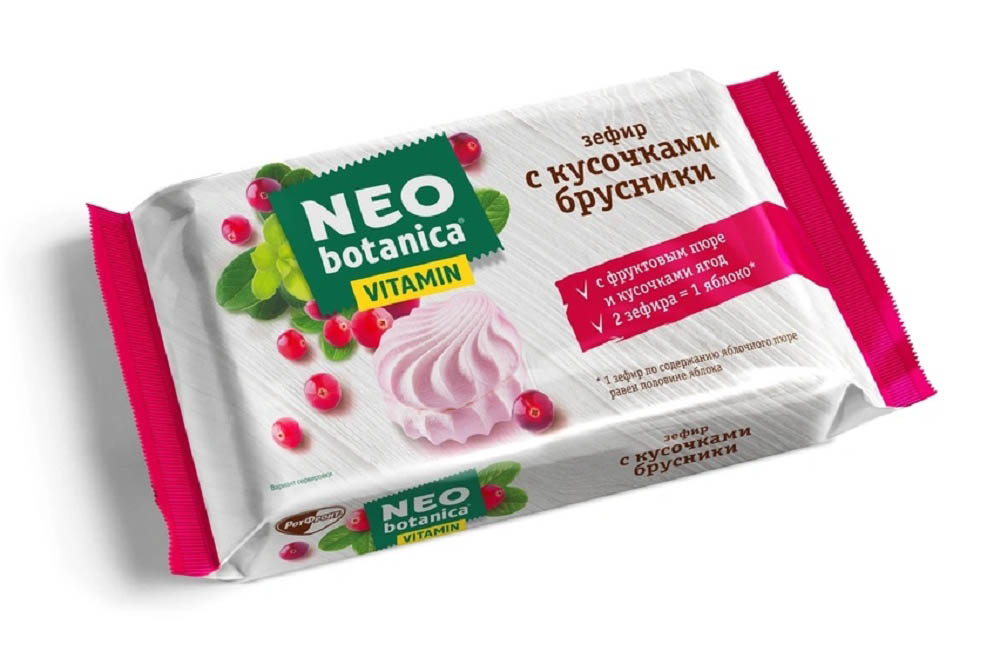 Зефир Нео Ботаника Витамин с кусочками брусники 250г